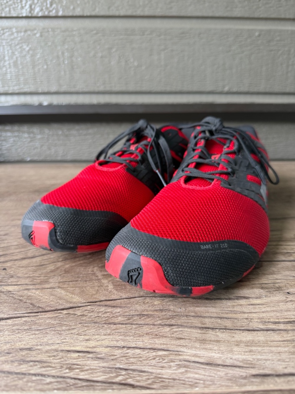 INOV Bare XF 210 Men's Athletic Barefoot-Style Running Shoes - Red/Gray size 13